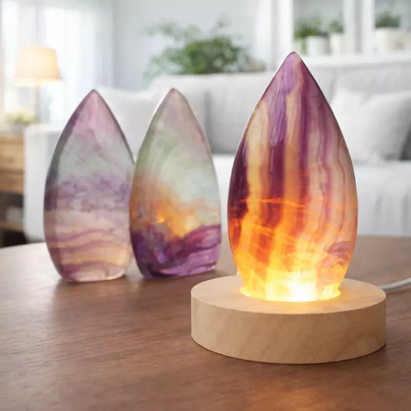 Krystall Regnbuefluoritt Dråpe