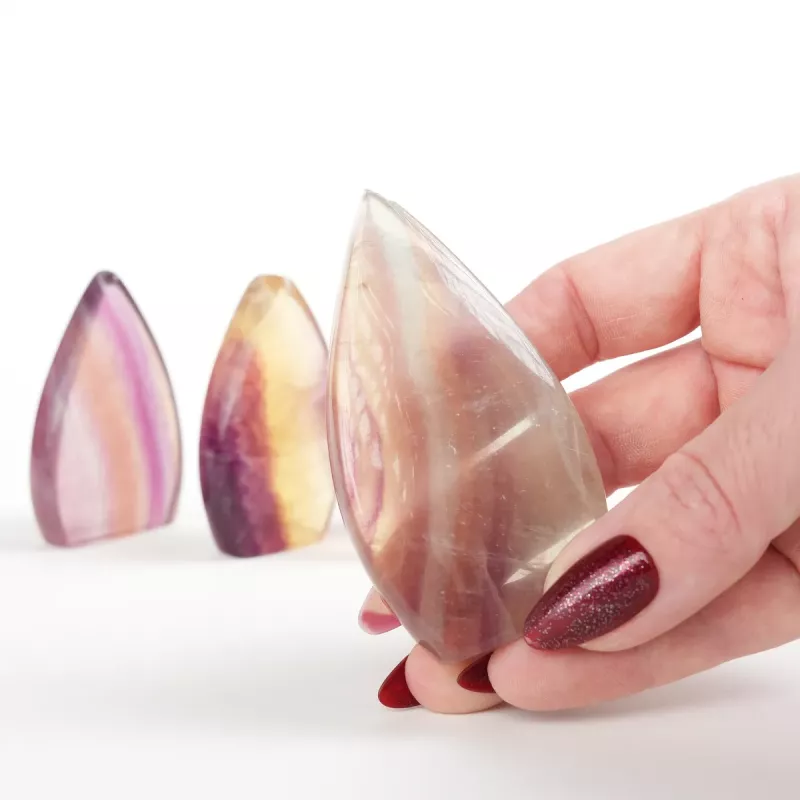 Krystall Regnbuefluoritt Dråpe