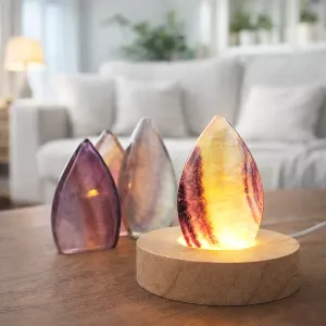 Kristall Regnbågsfluorit Droppe