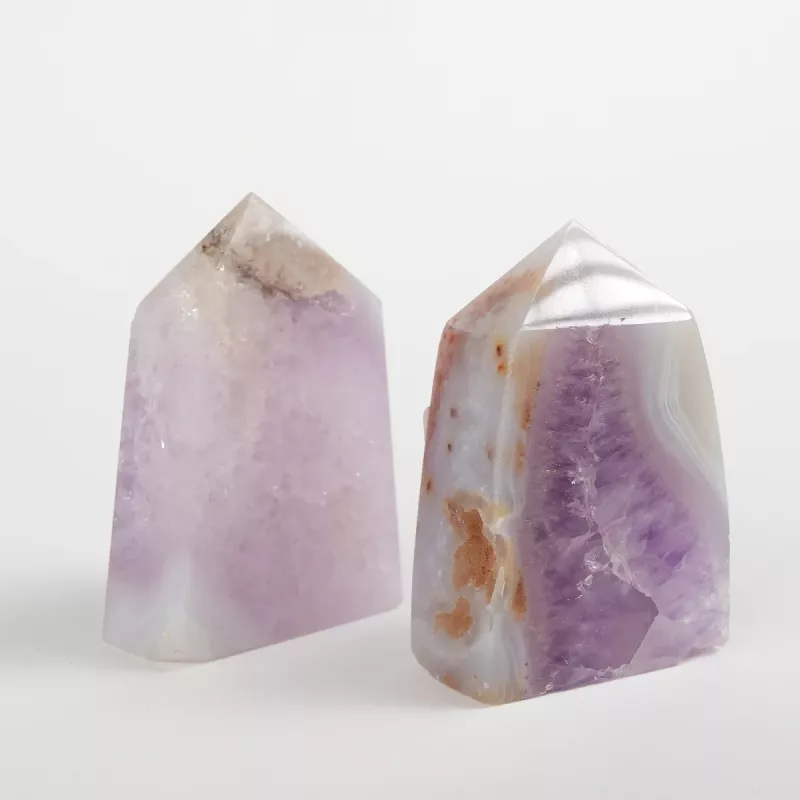 Krystall Ametyst Agate Kluster Tårn