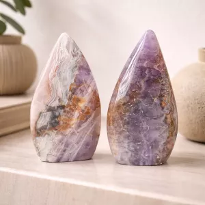 Krystall Ametyst Agate Dråpe