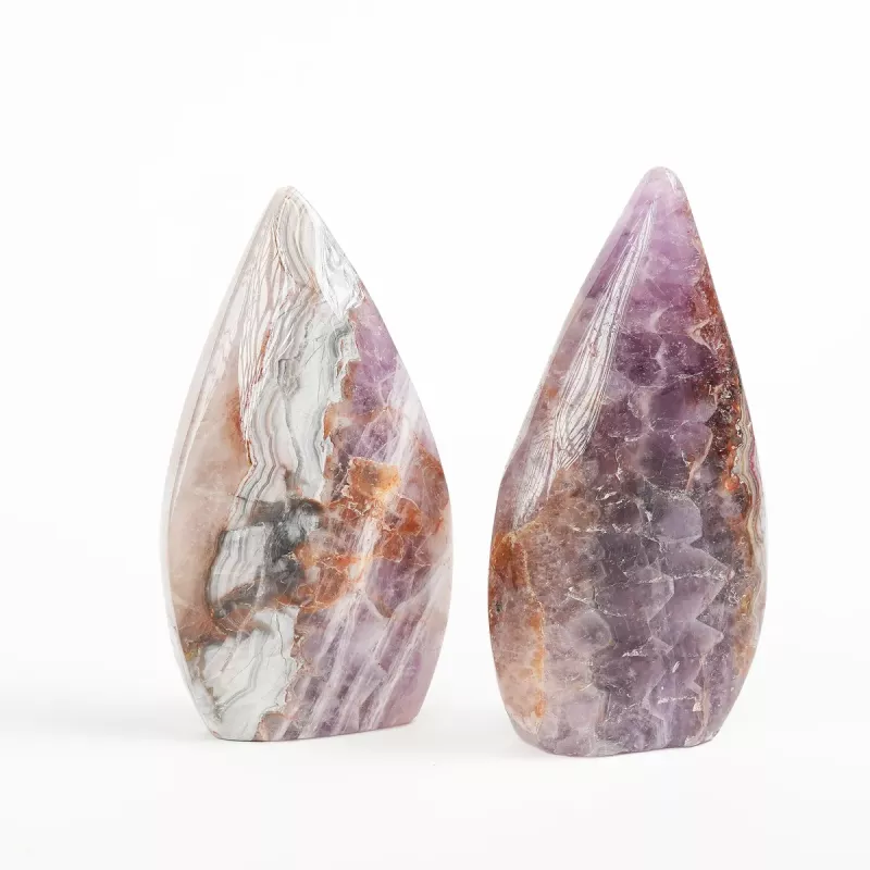 Krystall Ametyst Agate Dråpe