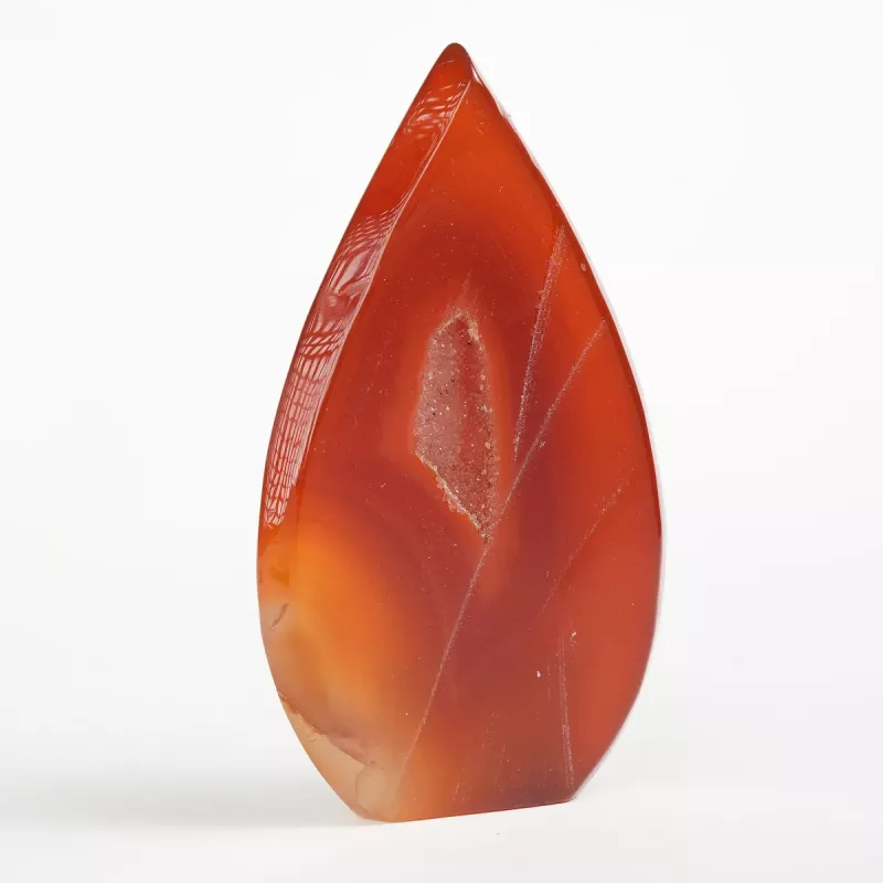 Krystall Rød Agate Geode Dråpe