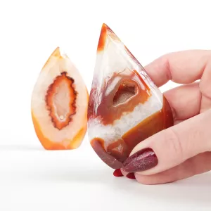 Kristall Röd Agat Geod Droppe