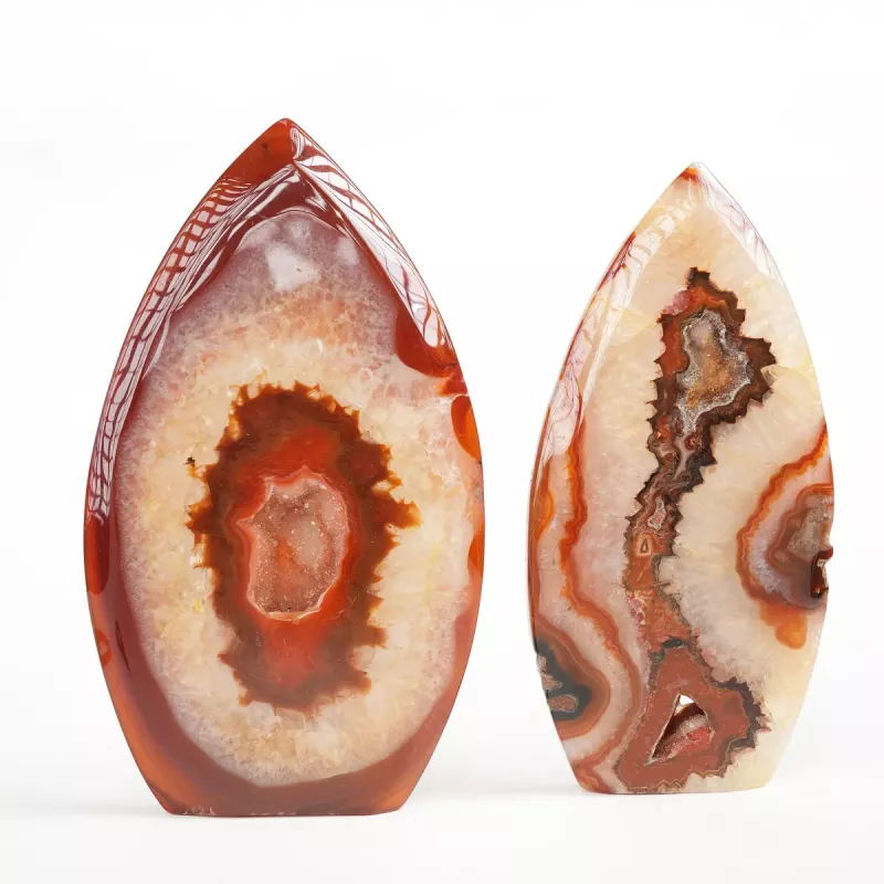 Krystall Rød Agate Geode Dråpe