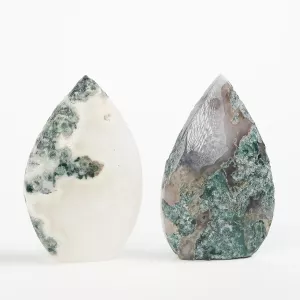 Krystall Mossagate Dråpe