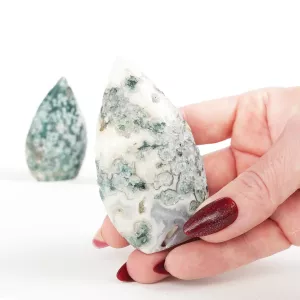 Krystall Mossagate Dråpe