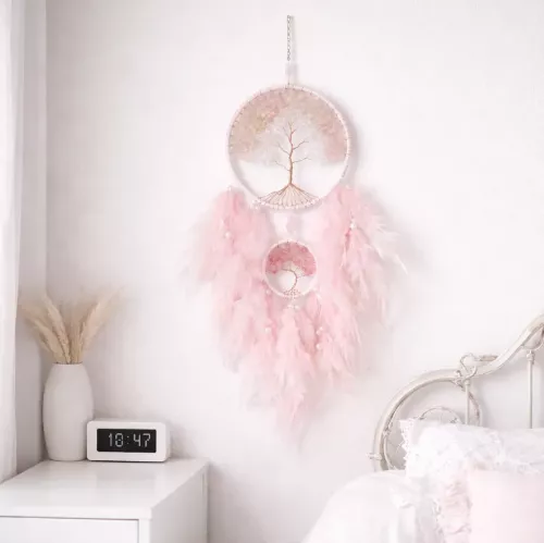 Kristall Drömfångare Rosenkvarts