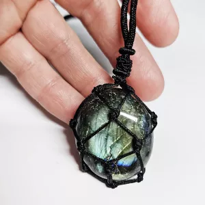 Krystall Halsbånd Labradoritt