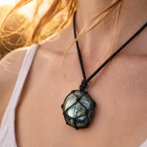 Krystall Halsbånd Labradoritt