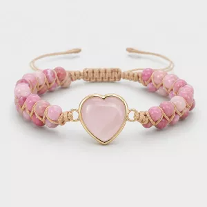Kristall Armband Rosenkvarts