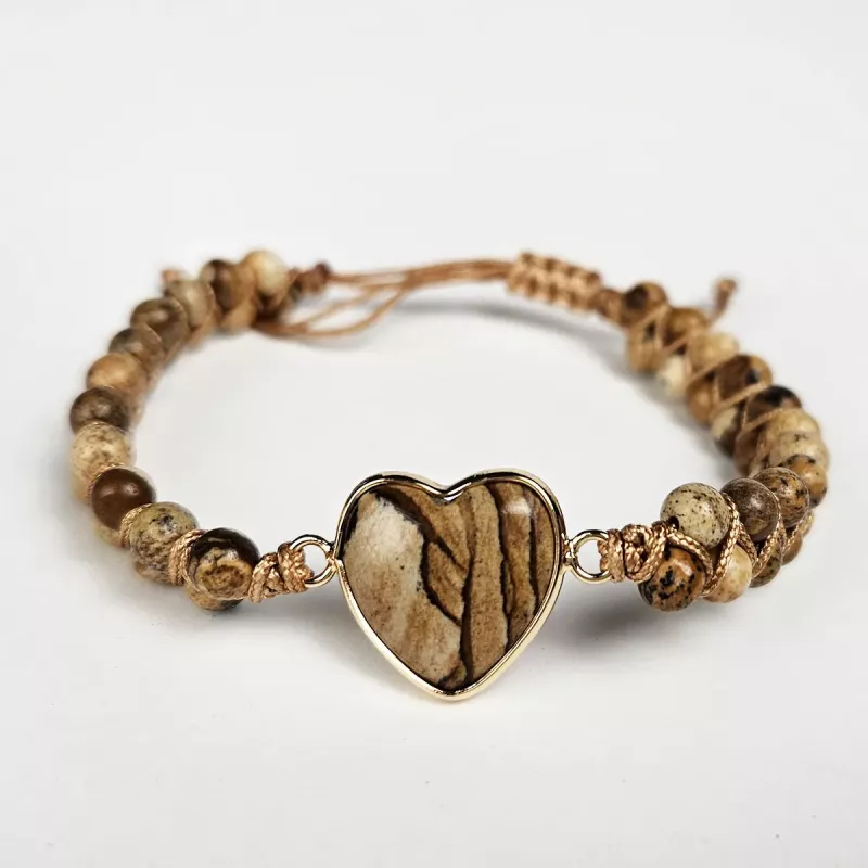 Kristall Armband Landskapsjaspis