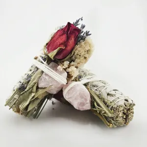 Smudge Salvie Rå Rosenkvarts