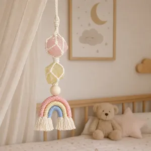 Makraméhänge med Råa Kristaller