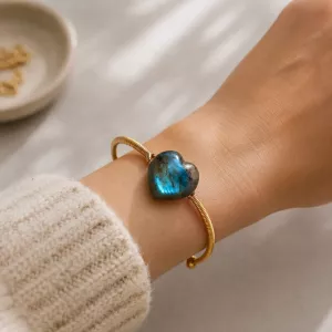 Armbånd Labradoritt Hjerte