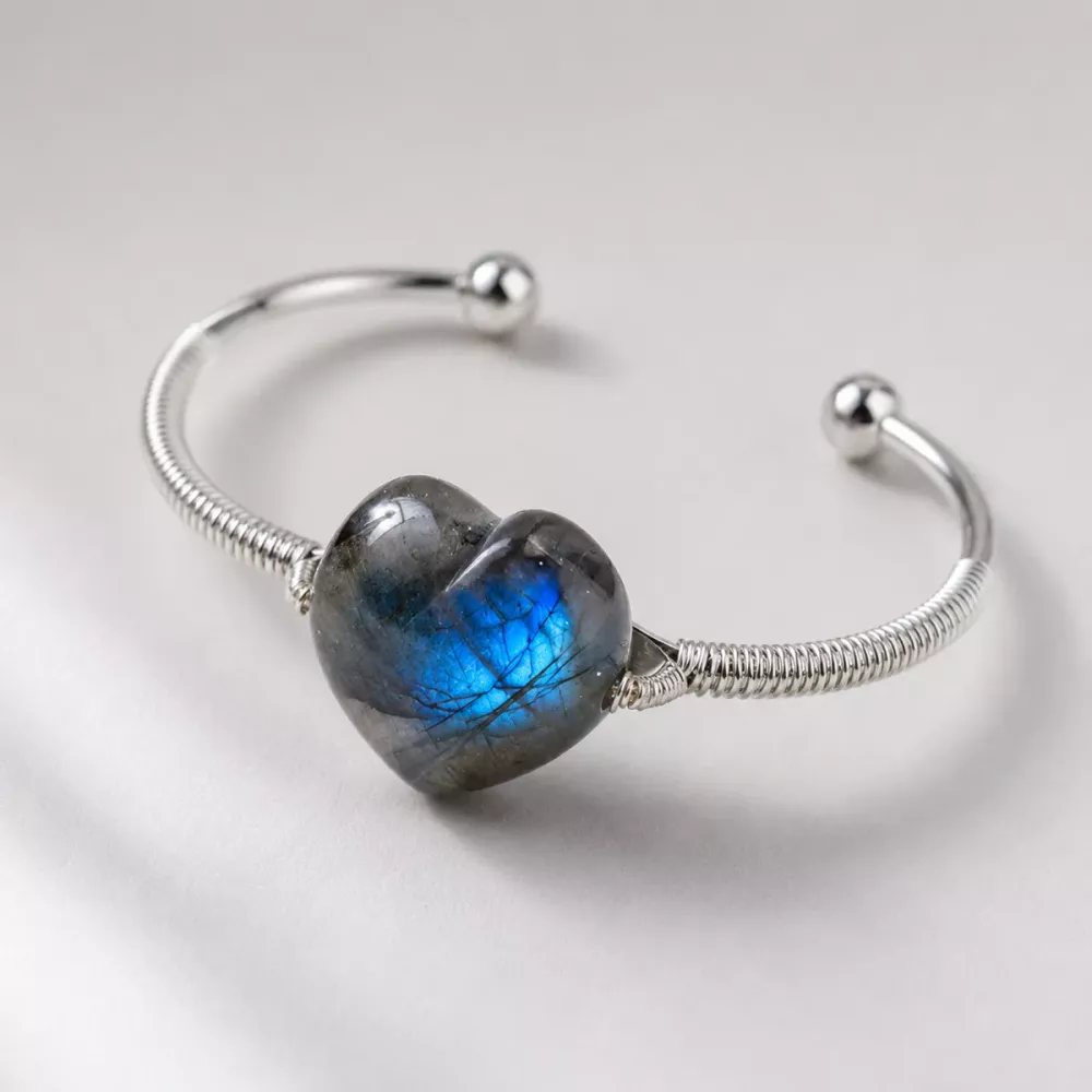 Armbånd Labradoritt Hjerte