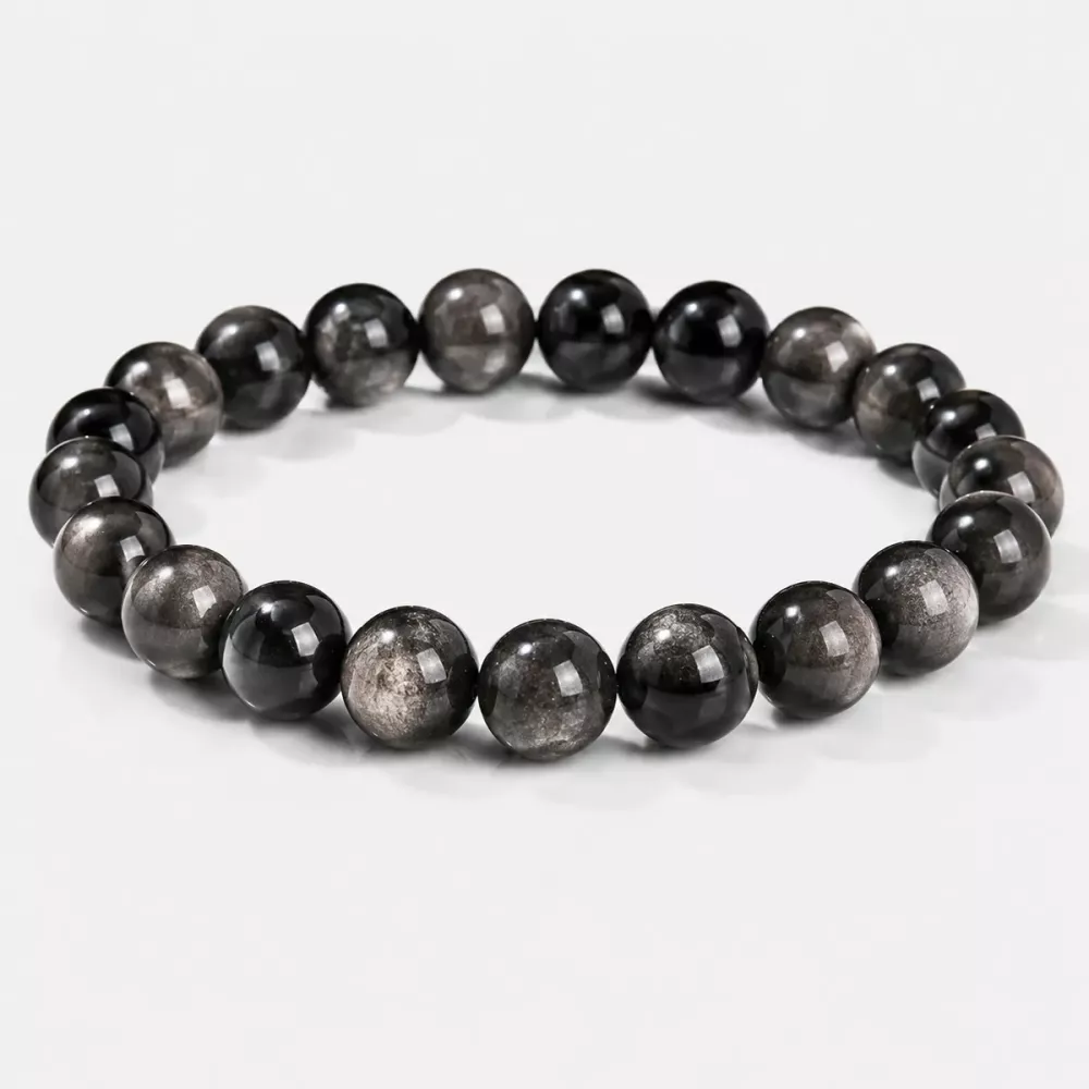 Armbånd Obsidian Sølv