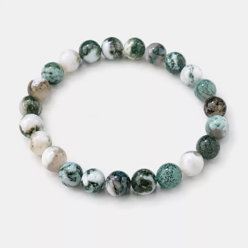 Armbånd Moss Agate