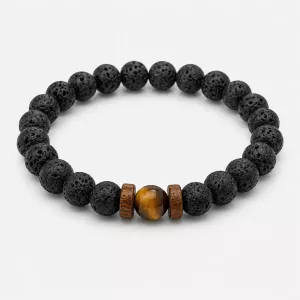 Armbånd Lavastein Tigerøye