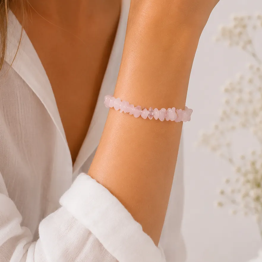 Armbånd Rosenkvarts
