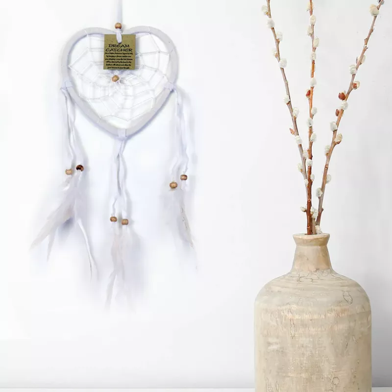 Drömfångare Hjärta Vit