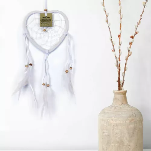 Drömfångare Hjärta Vit