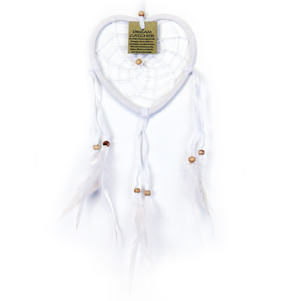 Drømmefanger Hjerte Hvit