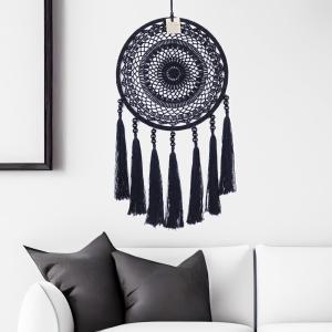 Drømmefanger Heklet Tassels Sort