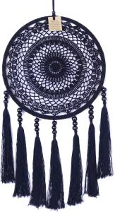 Drømmefanger Heklet Tassels Sort