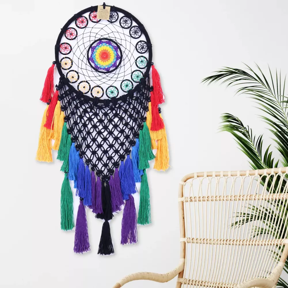 Drømmefanger Heklet Chakra Macrame