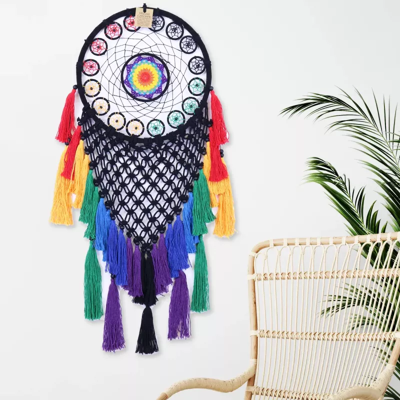 Drömfångare Virkad Chakra Macrame