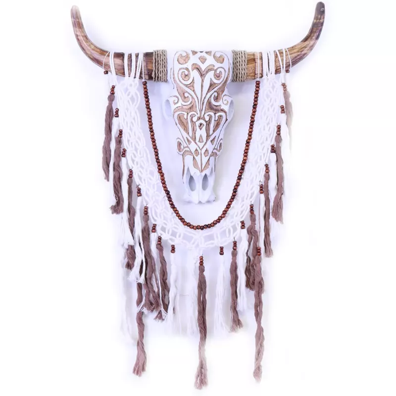 Drömfångare Cow Skull Tassels