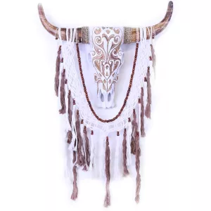 Drömfångare Cow Skull Tassels