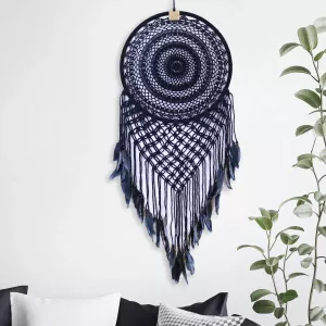 Drömfångare Virkad Svart