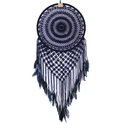 Drömfångare Virkad Svart