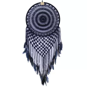 Drömfångare Virkad Svart
