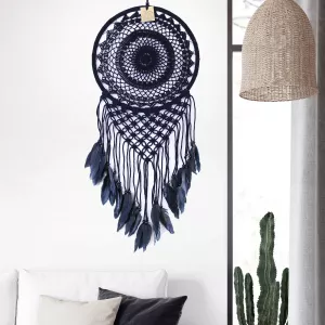 Drømmefanger Heklet Sort