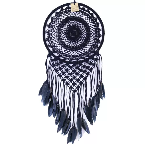 Drömfångare Virkad Svart