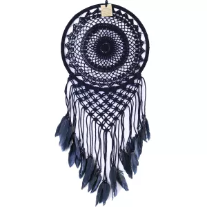 Drømmefanger Heklet Sort
