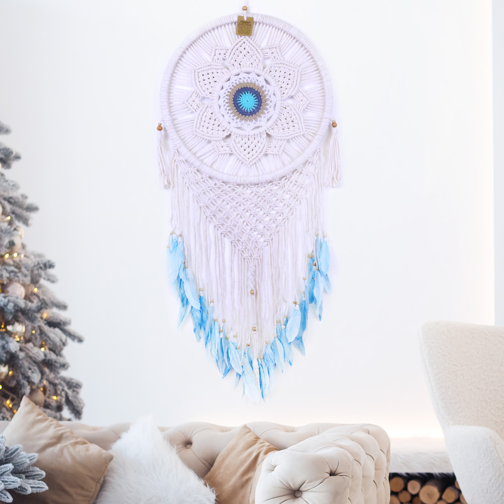 Drømmefanger Macrame Blue
