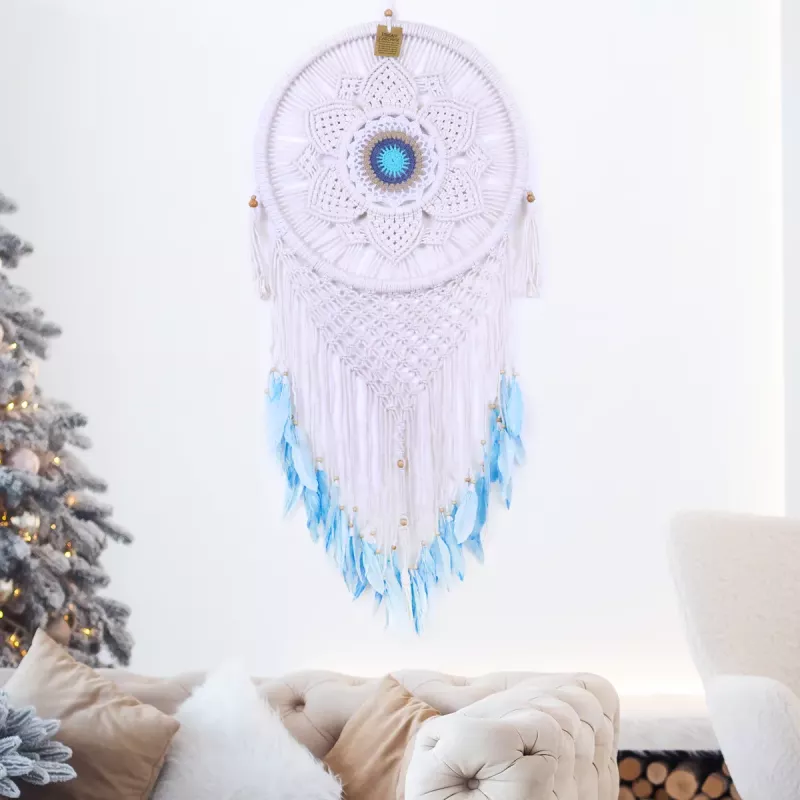 Drömfångare Macrame Blue