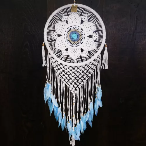 Drömfångare Macrame Blue