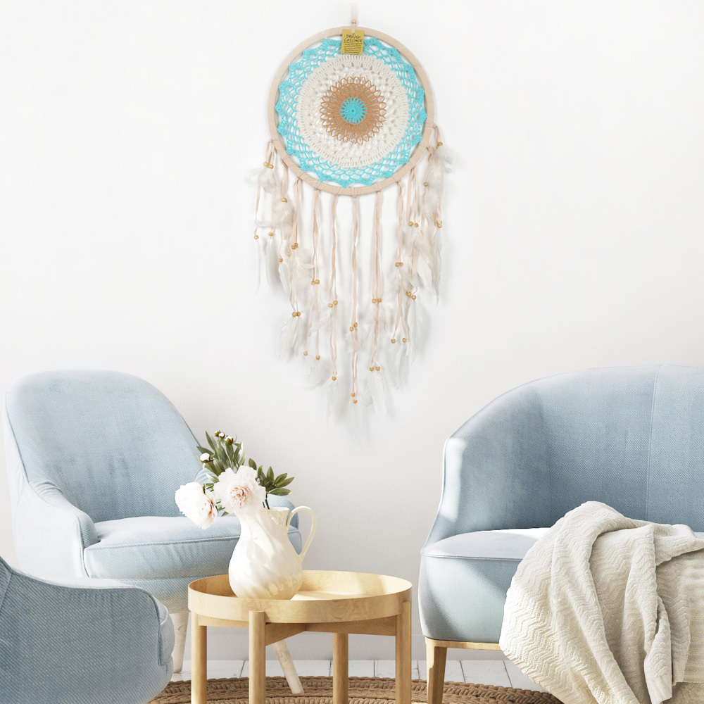 Drømmefanger Heklet Blå