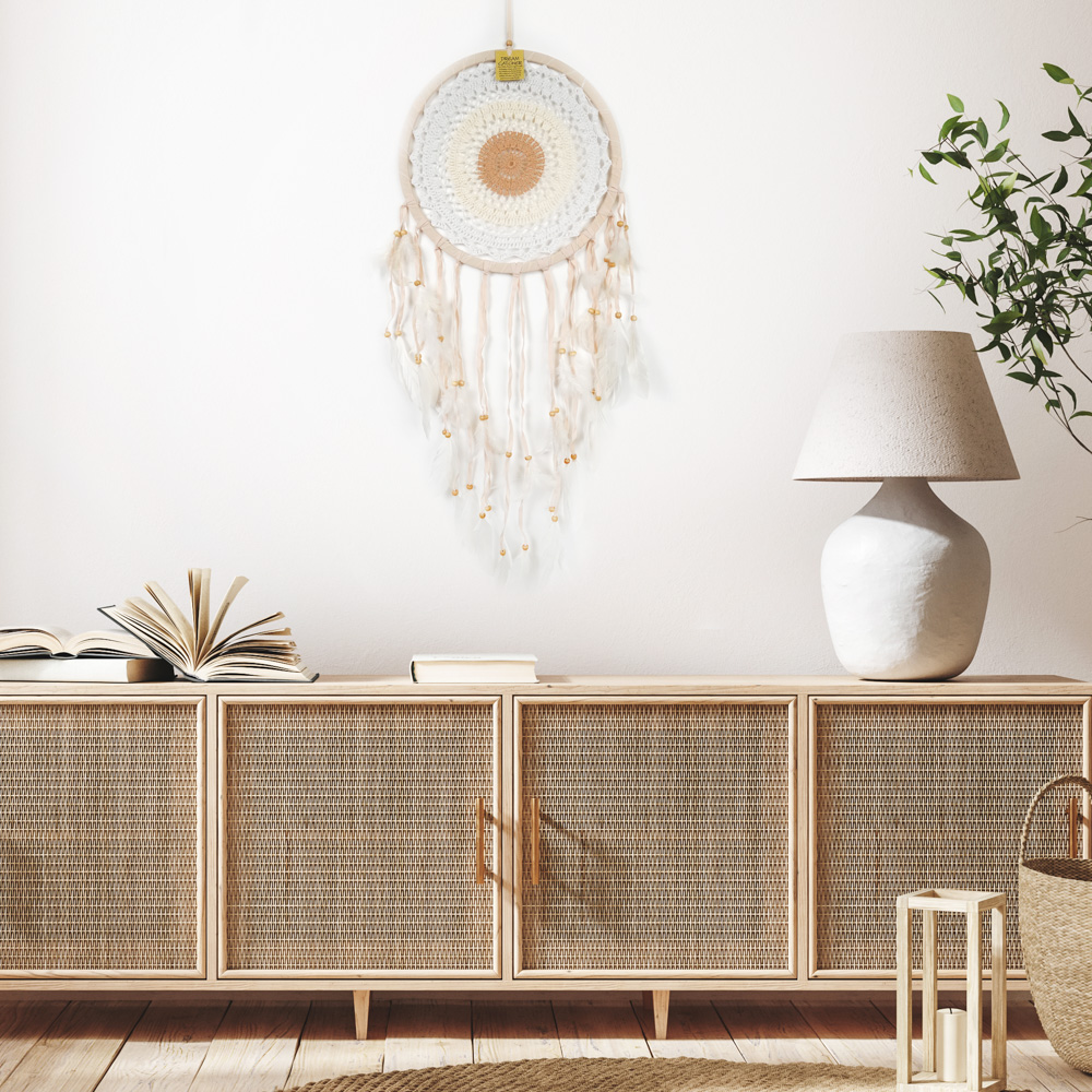 Drømmefanger Heklet Beige