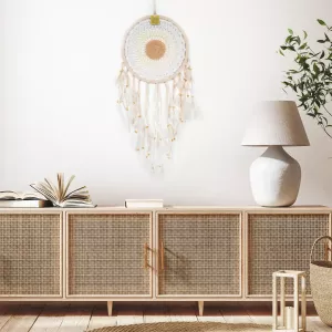 Drømmefanger Heklet Beige