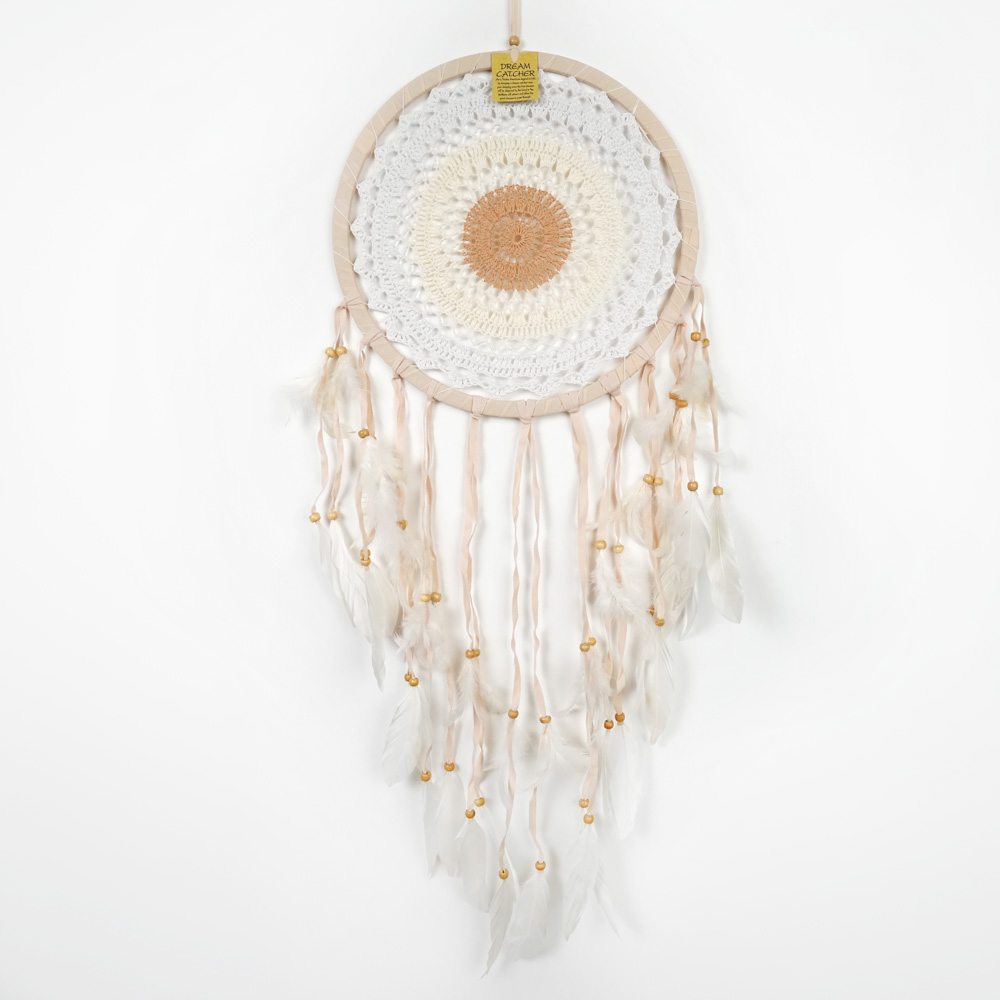 Drømmefanger Heklet Beige