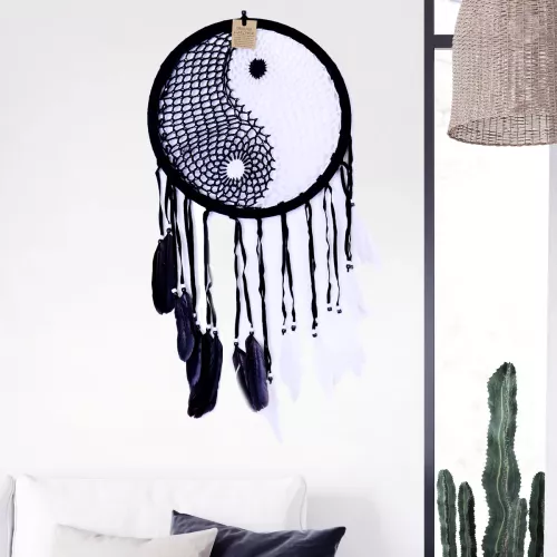 Drömfångare Yin & Yang Virkad