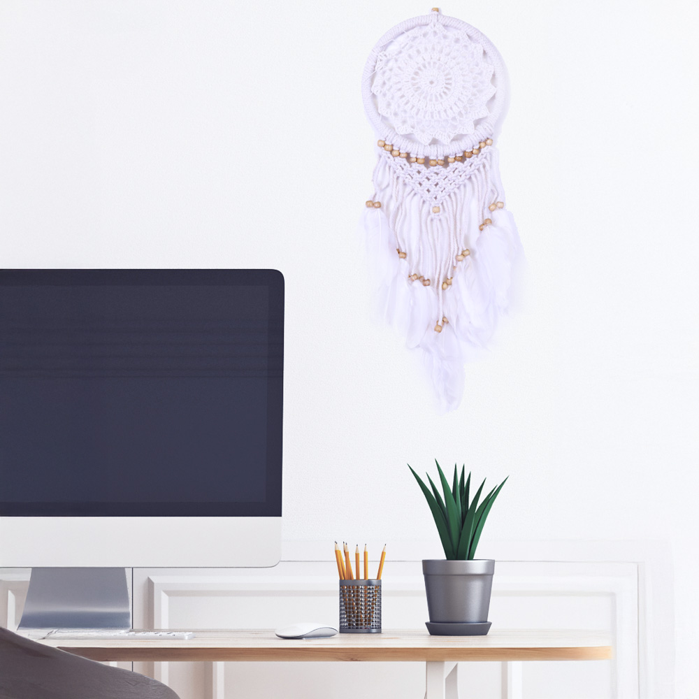 Drømmefanger Heklet Hvit