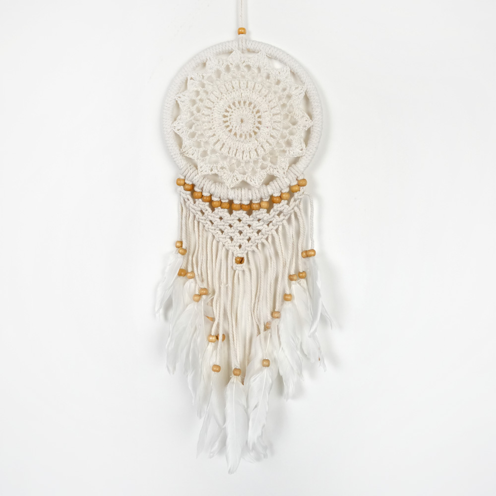 Drømmefanger Heklet Hvit