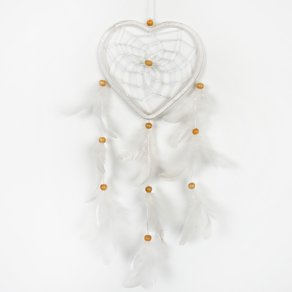 Drømmefanger Hjerte Hvit